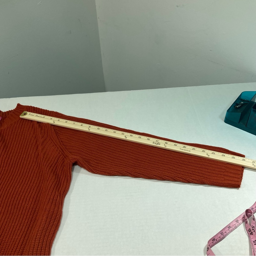 ✨ Woman Within Tunic Sweater Size L Burnt Orange Cozy Fall Staple ✨ - Picture 10 of 13